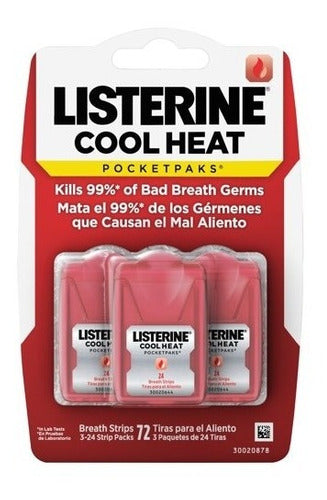Listerine Laminas To Go Travel Size Cool Heat Canela 3 Pack