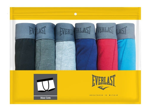 Boxer Ajustado Corto Multicolor 6 Pzs - Everlast Underwear
