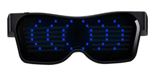 Gafas Luminosas De Fiesta Led Azul,animación Personalizable