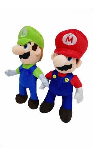Mario Bros Y Luigi Peluche En Pareja Kit Promoción 40cm Alto