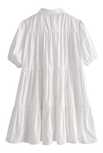 Mujer Vestido Blanco Suelto 178