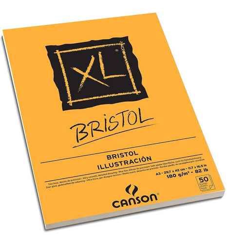 Block Canson Xl Bristol Ilustracion A3 50 Hojas 29.7x42cm