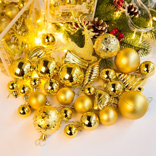 Decoración Para Ventana De Árbol De Navidad 30 Piezas-oro