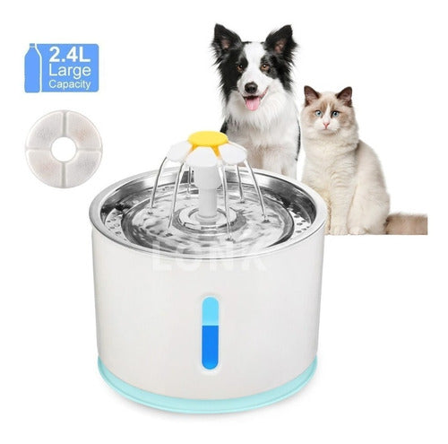 Bebedero Automático Para Perros Y Gatos 2.4 L Lonk Fuente