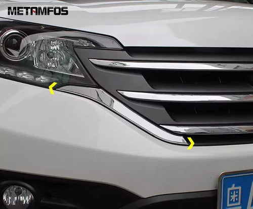 Molduras Parrilla Delantera Honda Cr-v 2012-2014 Accesorios