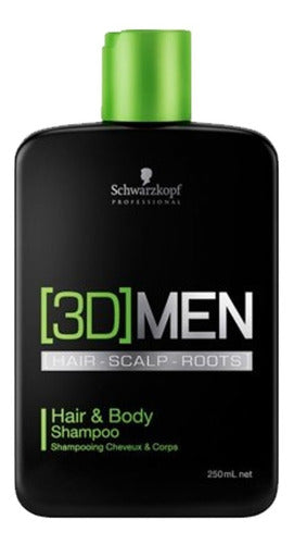 3d Men  Shampoo Para Hombre Cabello Y Cuerpo Schwarzkopf