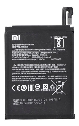 Batería Xiaomi Redmi Note 5 Bn45 Oem Orig
