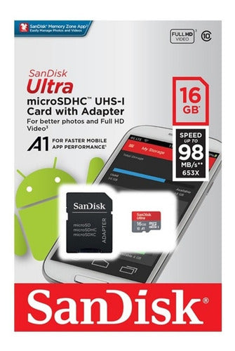 Memoria Microsd Sandisk Sdsquar 16gb Ultra Microsdxc Uhs-i C