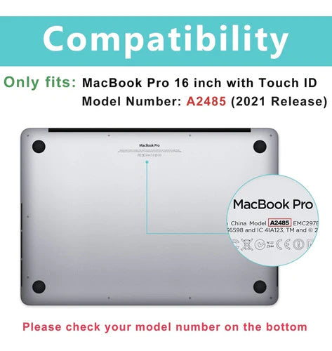 Funda Para Macbook Pro 16 2021 A2485 Con Chip M1