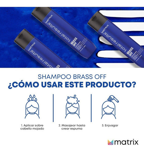 Shampoo Matizador Azul Para Cabello Castaño 1l Matrix