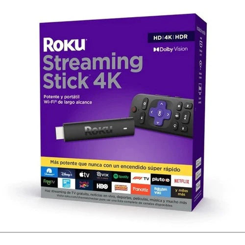 Roku Streaming Stick 4k 3820 De Voz 4k Negro Con 1gb De Memoria Ram