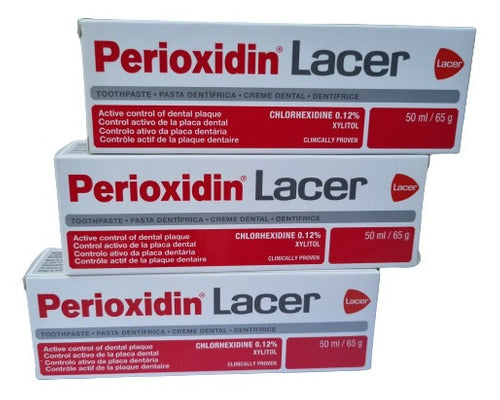 3 Pastas Perioxidin Lacer 50 Ml Inflamación Sangrado Encías