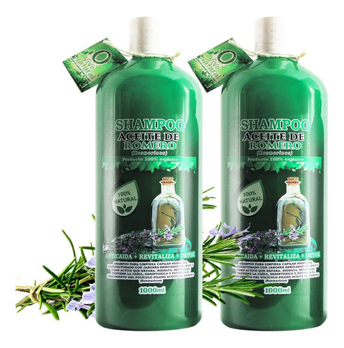 2 Shampoos De Romero Anti-caída, Fortalece, Nutre E Hidrata