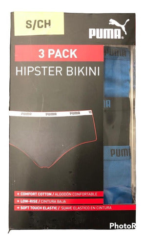 Bikini Hipster Para Dama Marca Puma Pack 3 Pzas