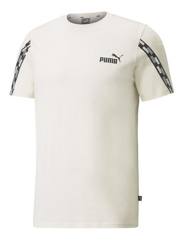 Camisa Puma Power Tape Tee Para Hombre Beige