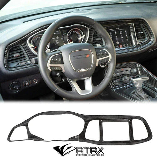 Kit Interior Fibra Carbono Tablero Dodge Challenger 2015 22+