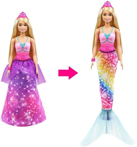 Barbie Dreamtopia 2 En 1 - Princesa A Sirena