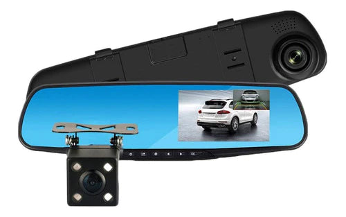 Cámara Auto Reversa Frontal Seguridad Dvr Smart 1080p Espejo