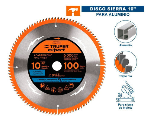 Disco Sierra P/aluminio 10' 100dpp Centro 5/8'expert 100109