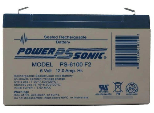 Bateria Recargable Powersonic Ps-6100 6v 12ah Equiv Np12-6