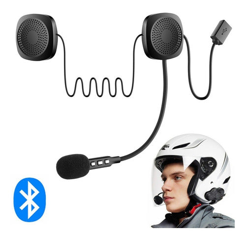 Auricular Manos Libres Para Casco Moto Microfono Bluetooth