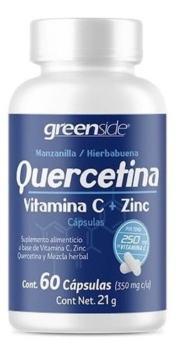 Quercetina, Vitamina C Y Zinc (60 Caps) Greenside