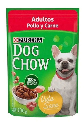 Sobres Dog Chow Adulto 40 Piezas 100g C/u Mix Carne Y Pollo