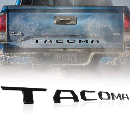 Emblema Letras Toyota Tacoma Batea Negro 2016-2021 Traseras