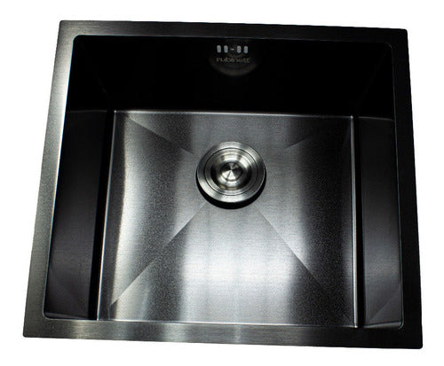 Tarja Submontar Acero Inox Negro Mate Calibre 18 Cocina