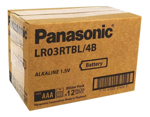 Baterias Pilas Aaa Panasonic Alcalina + Duracion Caja De 48
