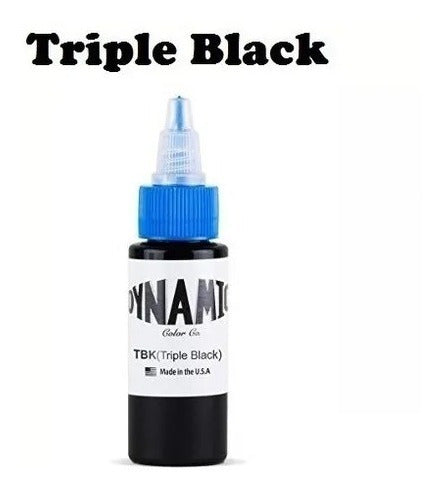 Dynamic Ink Tinta Negra Blanca O Triple Black 1oz Tatuar