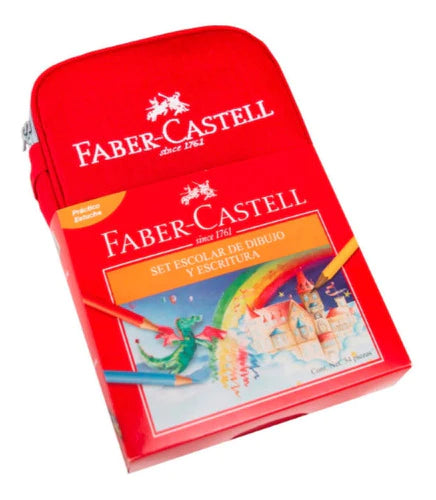 Faber Castell Estuche Escolar 34 Piezas Punta Gruesa Calidad