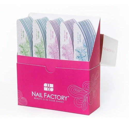 Master File Pack  50 Pz Limas Para Manicure Nail Factory
