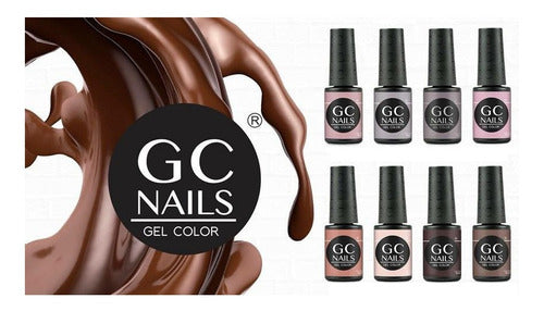 Gel Semipermanente 1 Paso Gama Chocolate , Gc Nails + Regalo