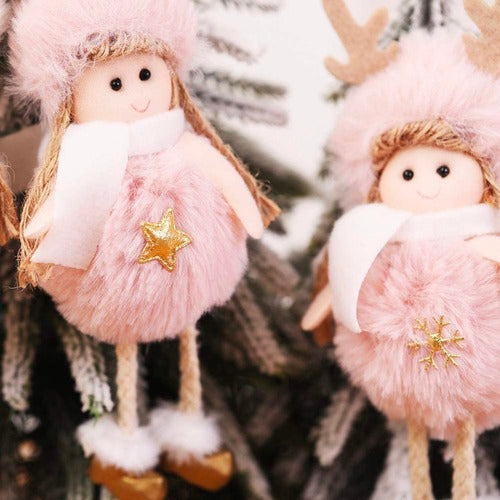 4 Pcs Adornos Decoración Colgante De Navidad Angel Dolls