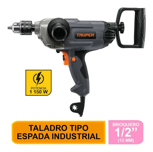 Taladro Tipo Espada Industrial 1/2 , 1150 W   16714