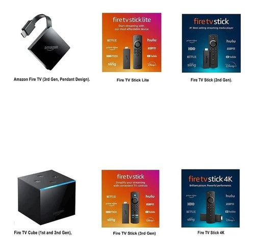 Control Con Alexa Fire Tv Stick Lite 4k Cube Con Botones Tv