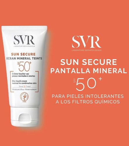 Sun Secure Crème Teinte Spf 50+ Piel Normal A Mixta 60 G