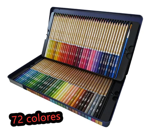 72 Lápices Colores Set Acuarelables Lápiz Dibujo Arte Kit