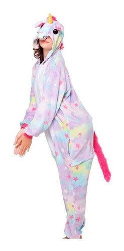 Kigurumi Unicornio Estrellas Cosplay Pijama Mameluco Disfraz