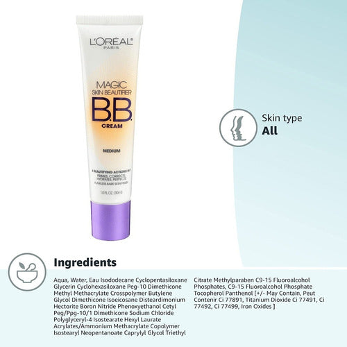 Bb Cream Para Embellecer La Piel L'oréal Paris Prime 30ml