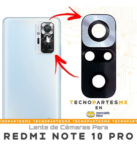 Lente / Cristal De Cámara Para Xiaomi Redmi Note 10 Pro