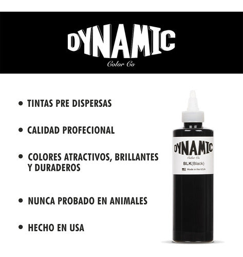 Tinta De Tatuaje Dynamic Ink Tinta Blanca 8oz Original Usa