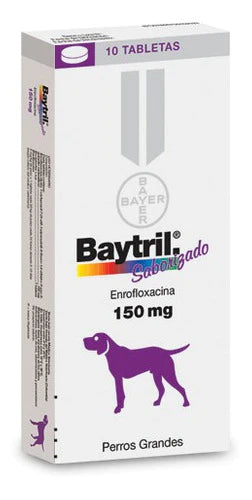 Baytril Flavour 150 Mg 10 Tab.