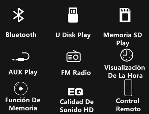 Auto Estereo Bluetooth Manos Libres Mp3 Radio Música Coche