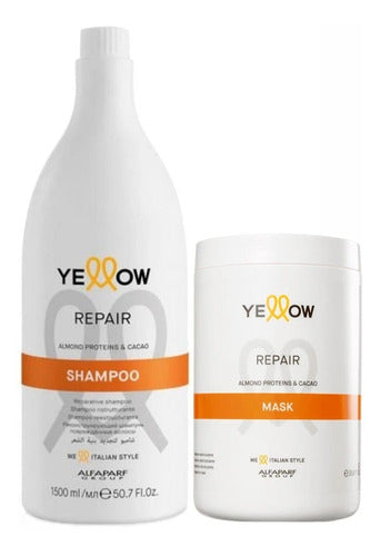 Kit Shampoo + Mascara Repair Almendra & Cacao Yellow Salón