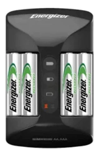 Cargador Baterias Recargables Energizer + 4 Pilas Aa + 4 Aaa