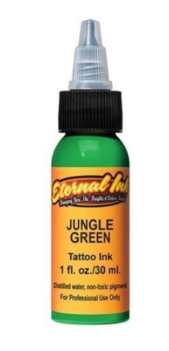 Tinta Verde  Jungle Green  Eternal Ink Para Tatuar 1 Oz