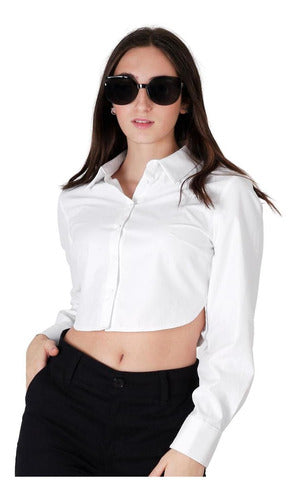 Blusa Moda Mujer Stfashion Blanco 71003824 Algodón
