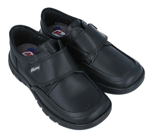 Zapato Escolar Mickey De Piel Negro Talla. (14.5 - 17.0)